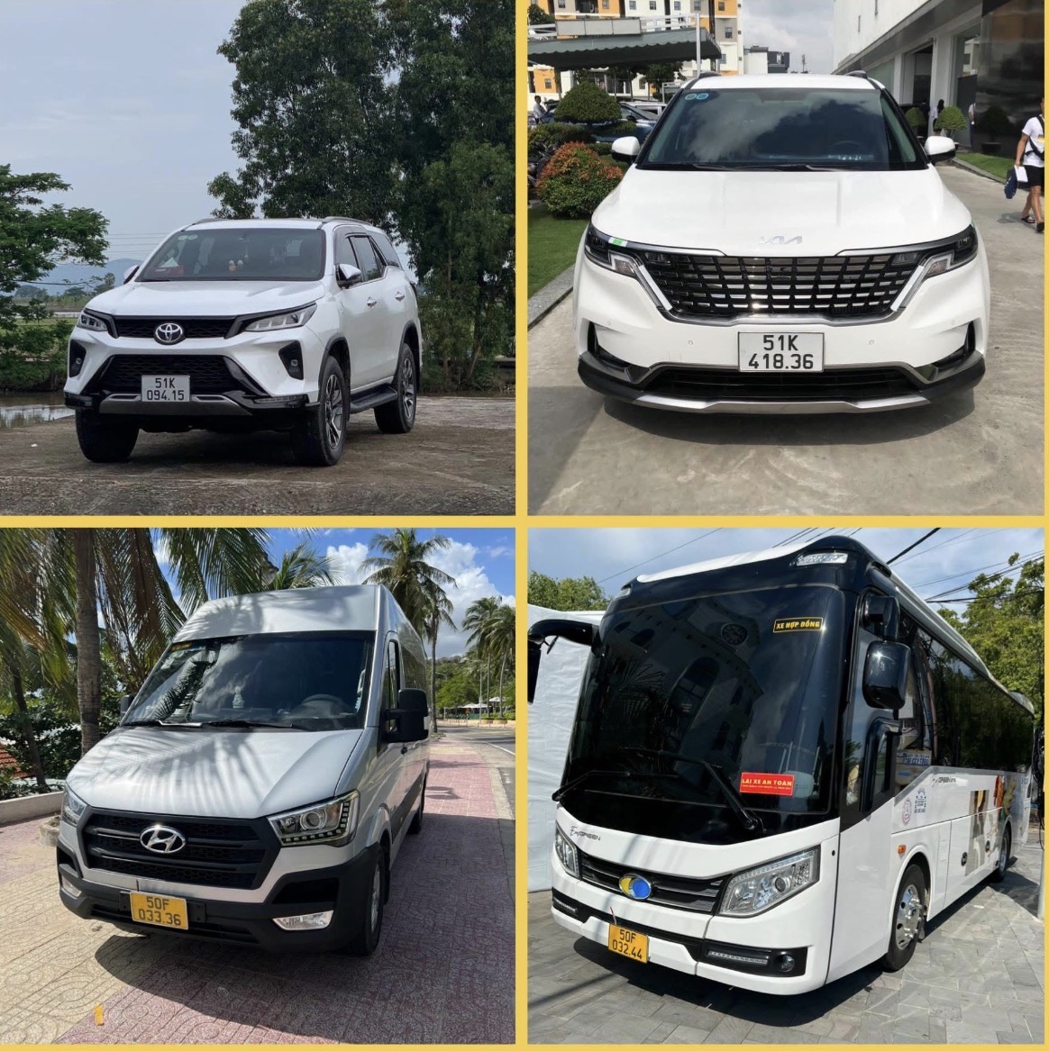 越南本地车队,机场接送与城际转运。